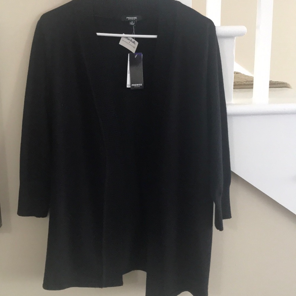 Long open cardigan
